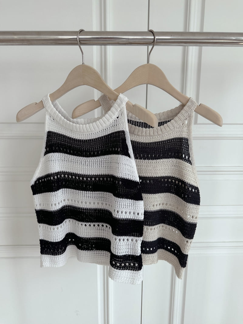 There By - Korean Women Fashion - #thatsdarling - Stripe Halter Sleeveless - 9