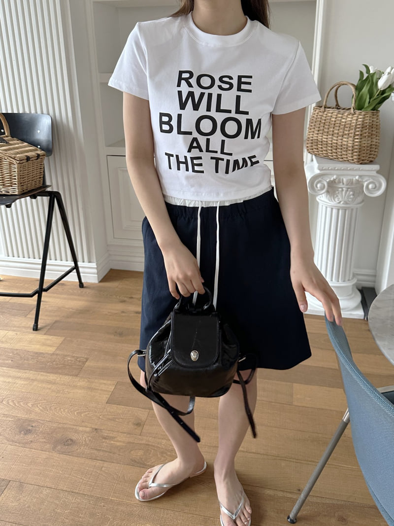 There By - Korean Women Fashion - #thelittlethings - Rose Padded Tee - 3