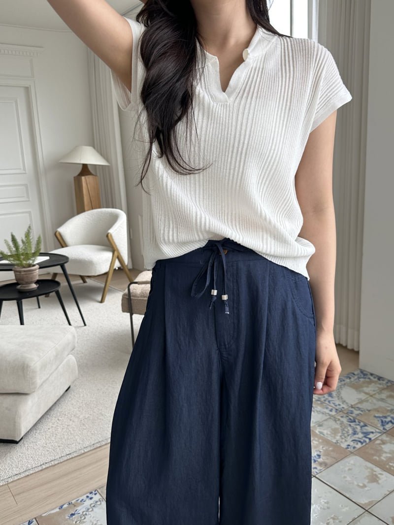 There By - Korean Women Fashion - #thelittlethings - Collar Ribbed Knit - 7