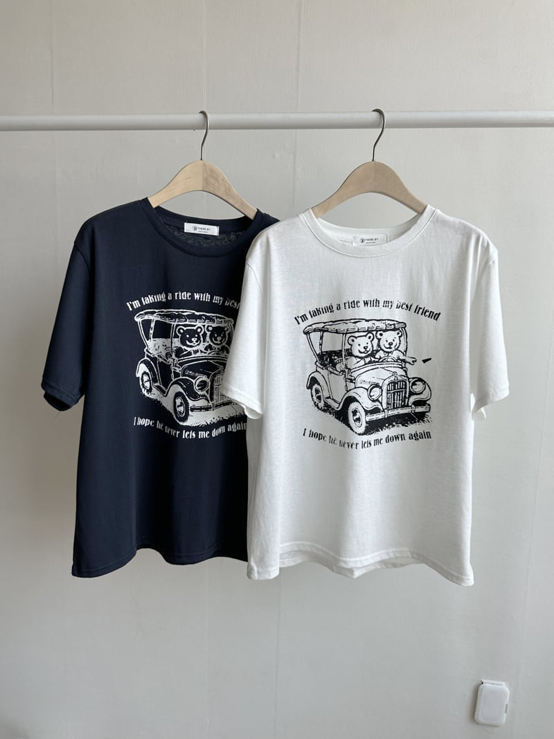 There By - Korean Women Fashion - #womensfashion - Classic Car Print Tee - 7
