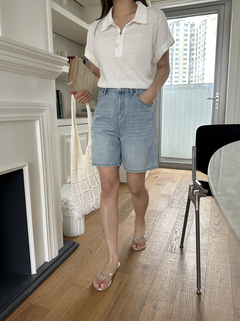 There By - Korean Women Fashion - #womensfashion - Zipper Collar Tee - 7