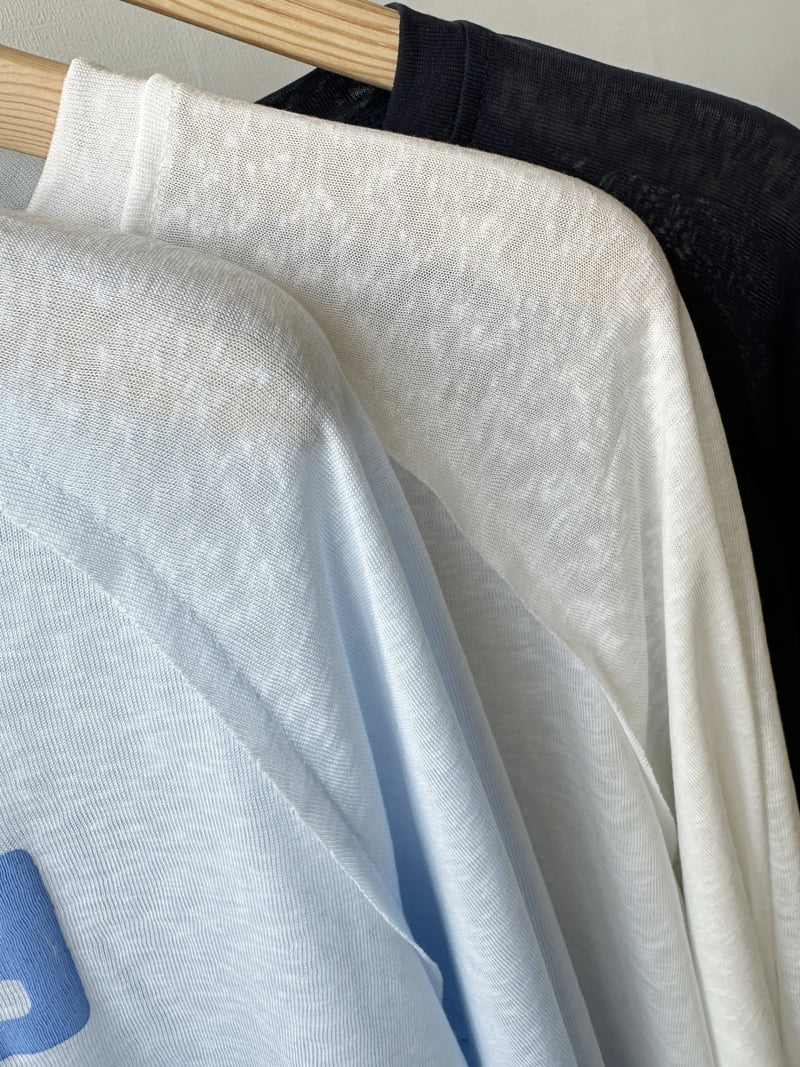 There By - Korean Women Fashion - #womensfashion - Blue Caps Tee - 2