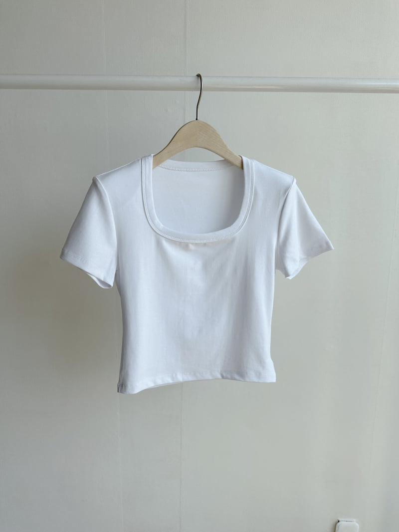 There By - Korean Women Fashion - #womensfashion - Square Neck Tee - 3