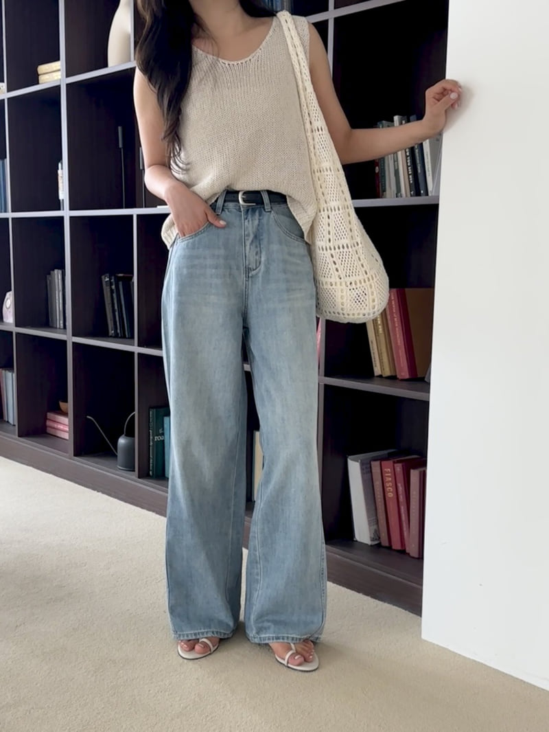 There By - Korean Women Fashion - #womensfashion - Linen Knit Sleeveless - 10