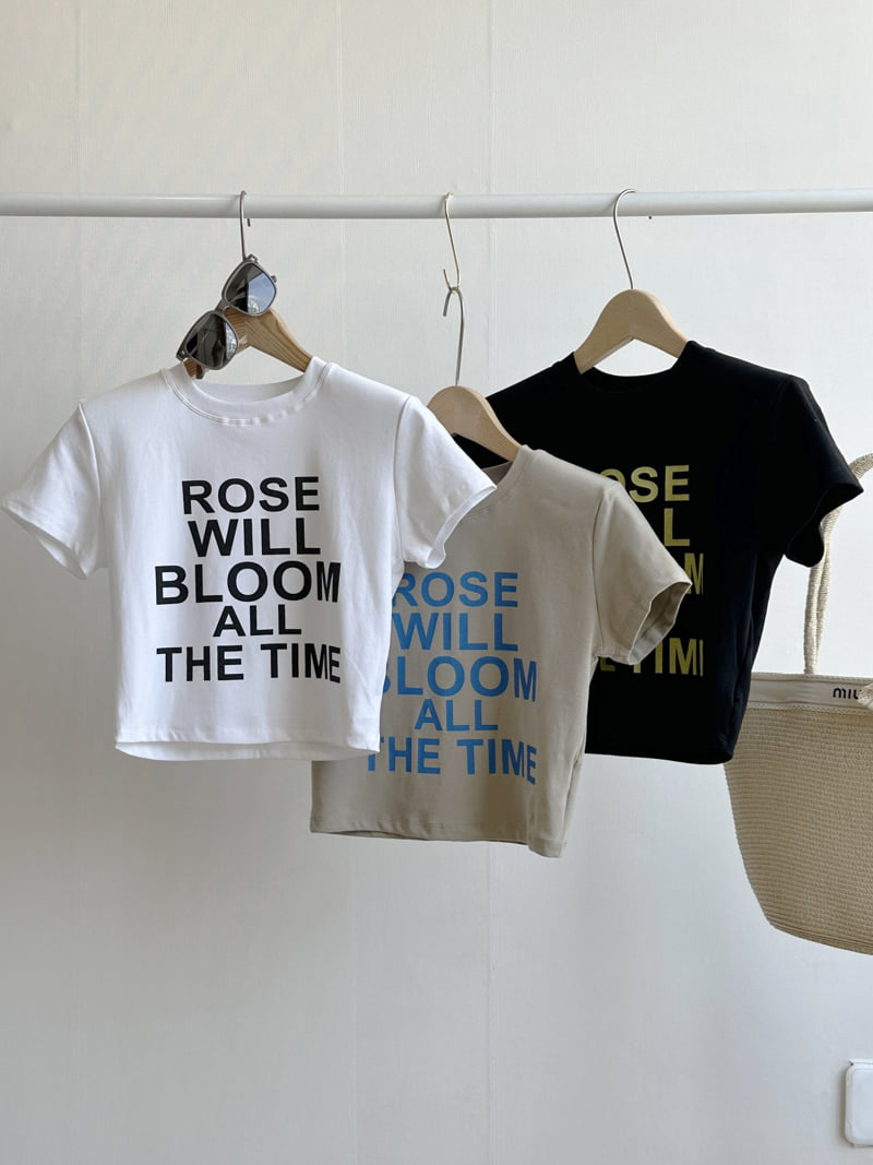 There By - Korean Women Fashion - #womensfashion - Rose Padded Tee - 7