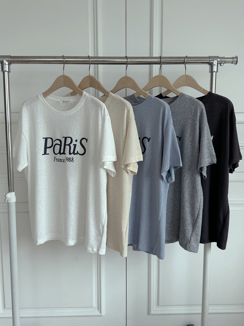 There By - Korean Women Fashion - #womensfashion - Paris Print Tee - 7