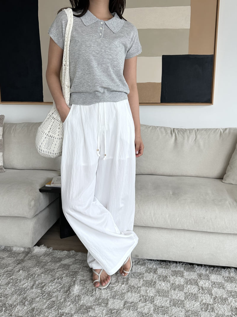 There By - Korean Women Fashion - #womensfashion - Daily Collar Tee - 3