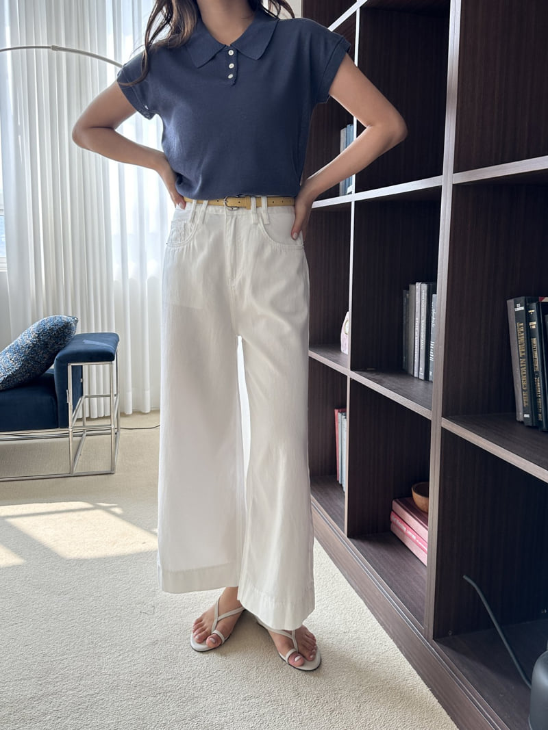 There By - Korean Women Fashion - #womensfashion - Daily Collar Tee - 7