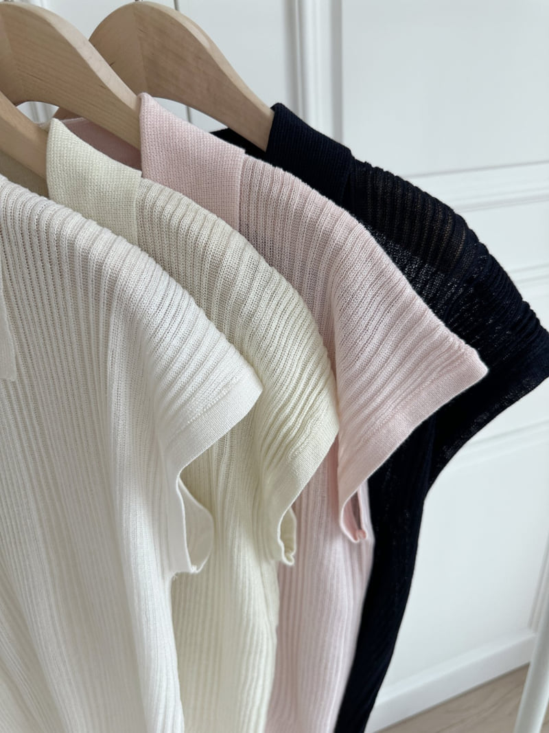 There By - Korean Women Fashion - #womensfashion - Collar Ribbed Knit - 9
