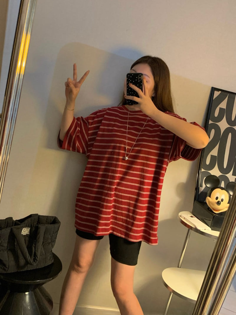 Toll - Korean Women Fashion - #womensfashion - Double Stripe Tee - 3