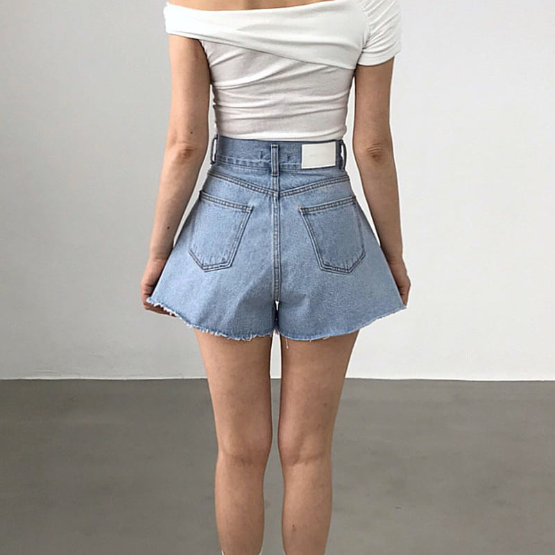 Twomoon - Korean Women Fashion - #momslook - Hepburn Two-Tone Denim Pants - 5