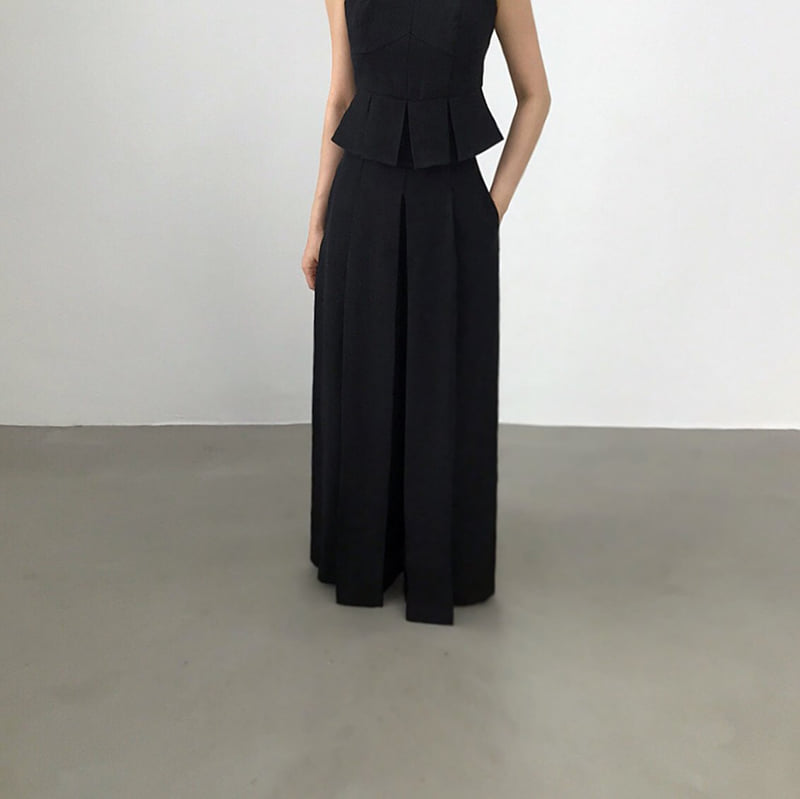 Twomoon - Korean Women Fashion - #momslook - Cana Pleated Long Pants - 2