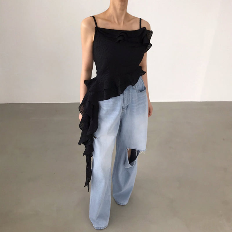 Twomoon - Korean Women Fashion - #momslook - Lilith Flare Sleeveless Top - 10