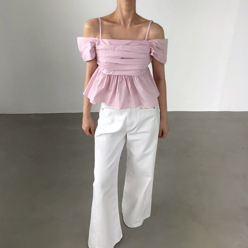 Twomoon - Korean Women Fashion - #restrostyle - Erica Pleated Blouse - 6