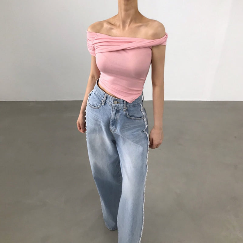 Twomoon - Korean Women Fashion - #romanticstyle - Twister Asymmetrical Top - 11