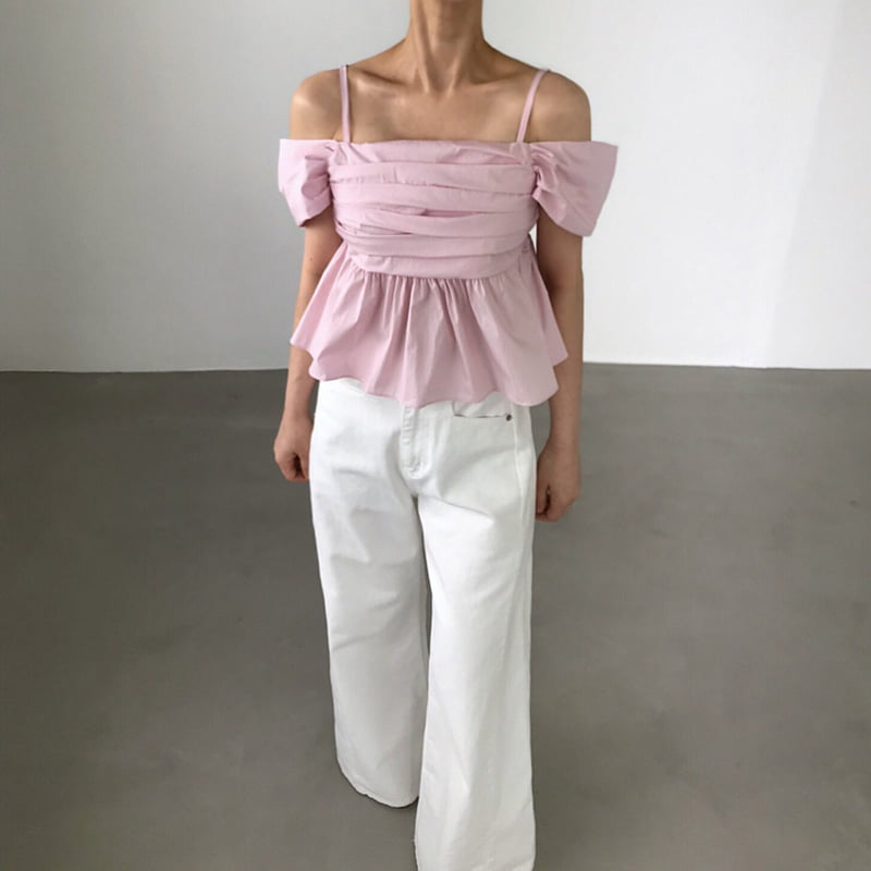 Twomoon - Korean Women Fashion - #romanticstyle - Erica Pleated Blouse - 7