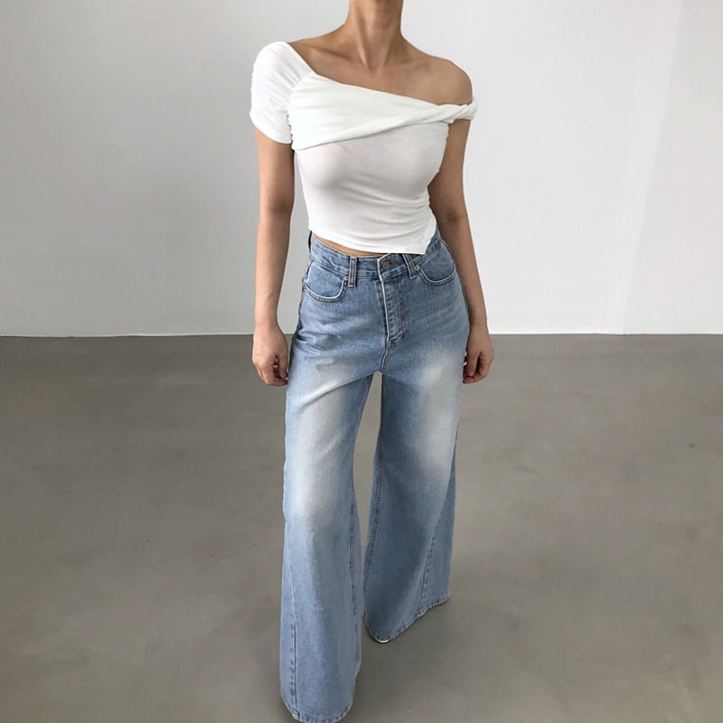 Twomoon - Korean Women Fashion - #vintageinspired - Twister Asymmetrical Top - 7
