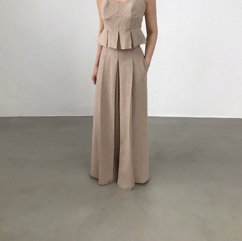 Twomoon - Korean Women Fashion - #vintageinspired - Cana Pleated Long Pants - 5