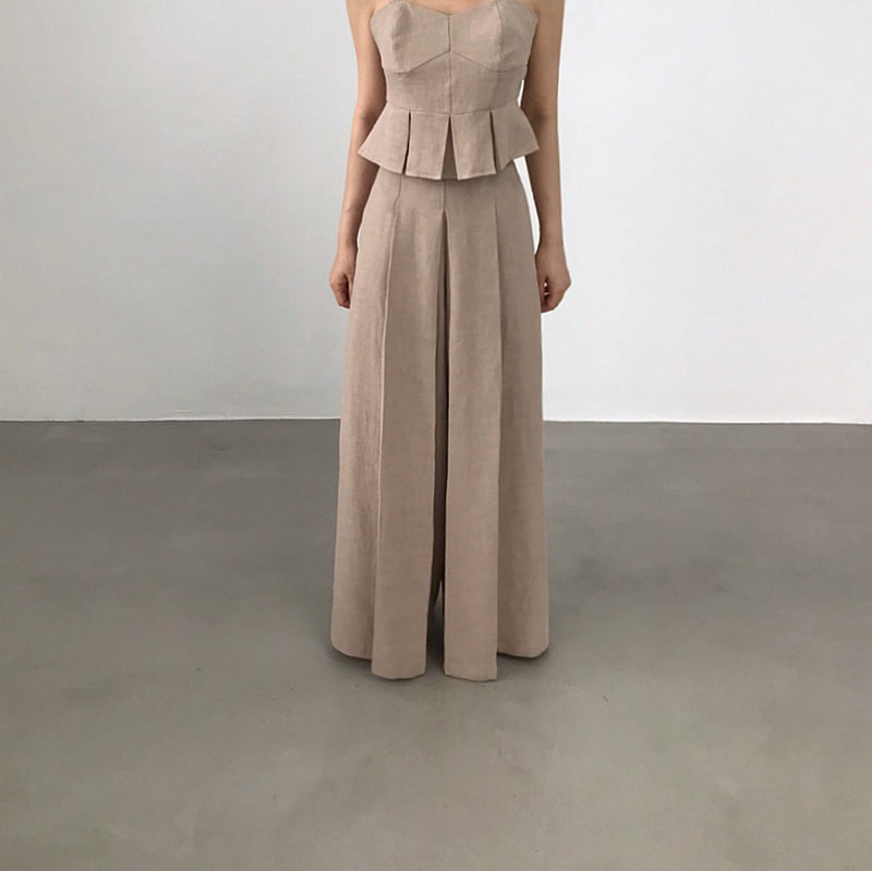 Twomoon - Korean Women Fashion - #vintagekidsstyle - Cana Pleated Long Pants - 6