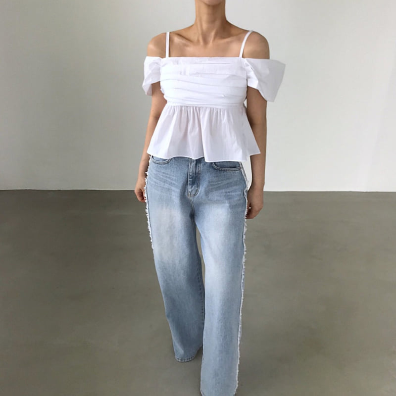 Twomoon - Korean Women Fashion - #vintageinspired - Erica Pleated Blouse - 4
