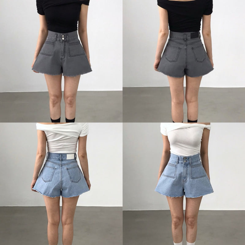 Twomoon - Korean Women Fashion - #womensfashion - Hepburn Two-Tone Denim Pants
