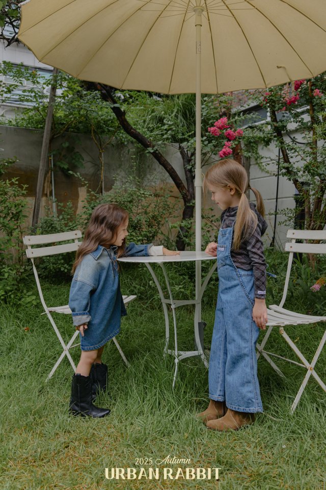 Urban Rabbit - Korean Children Fashion - #childofig - Brushed Denim One-piece - 3