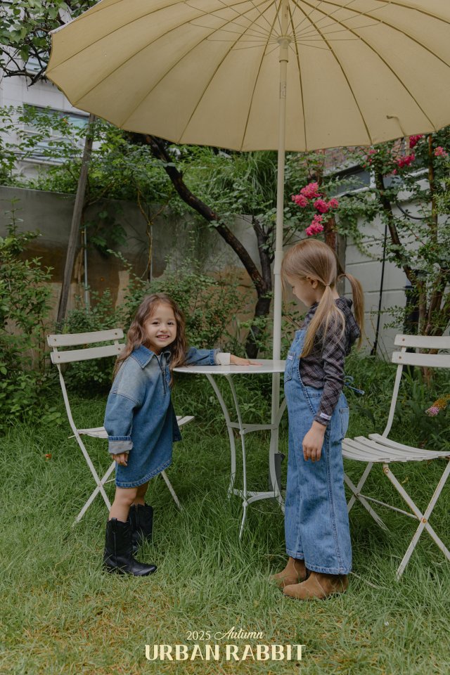 Urban Rabbit - Korean Children Fashion - #childofig - Brushed Denim One-piece - 4