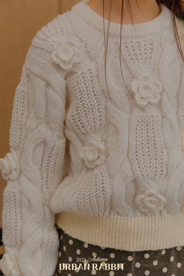 Urban Rabbit - Korean Children Fashion - #discoveringself - Round Flower Knit - 9