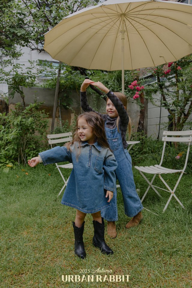 Urban Rabbit - Korean Children Fashion - #discoveringself - Brushed Denim One-piece - 6