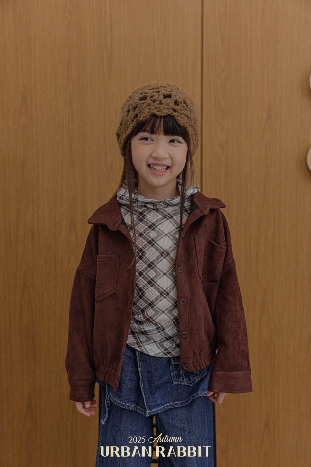 Urban Rabbit - Korean Children Fashion - #fashionkids - Check Slim Hoodie Tee - 11