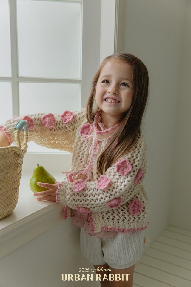Urban Rabbit - Korean Children Fashion - #discoveringself - Crochet Flower Cardigan - 4