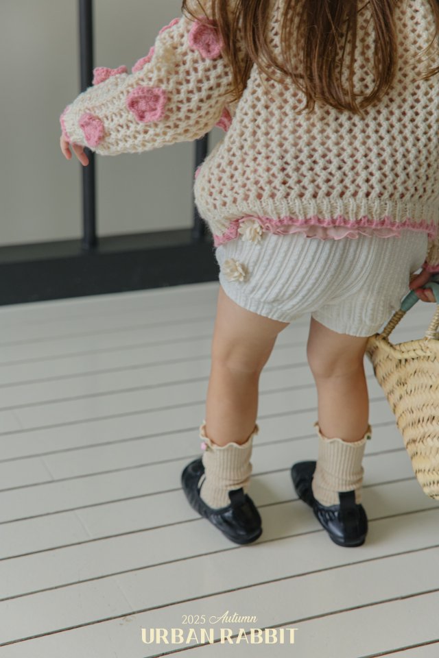 Urban Rabbit - Korean Children Fashion - #kidsshorts - Crochet Flower Cardigan - 5