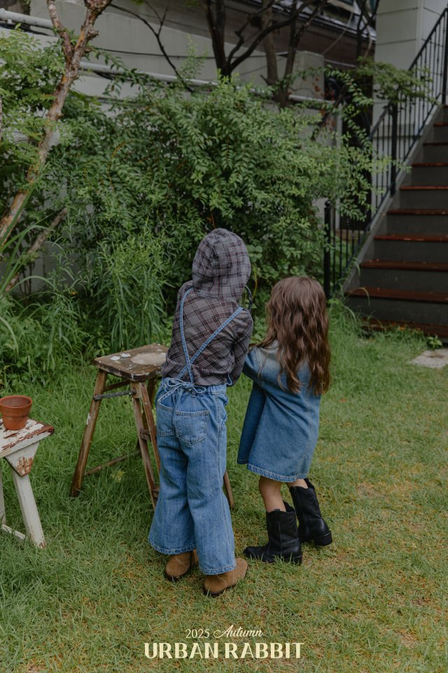 Urban Rabbit - Korean Children Fashion - #kidsshorts - Brushed Denim One-piece - 8