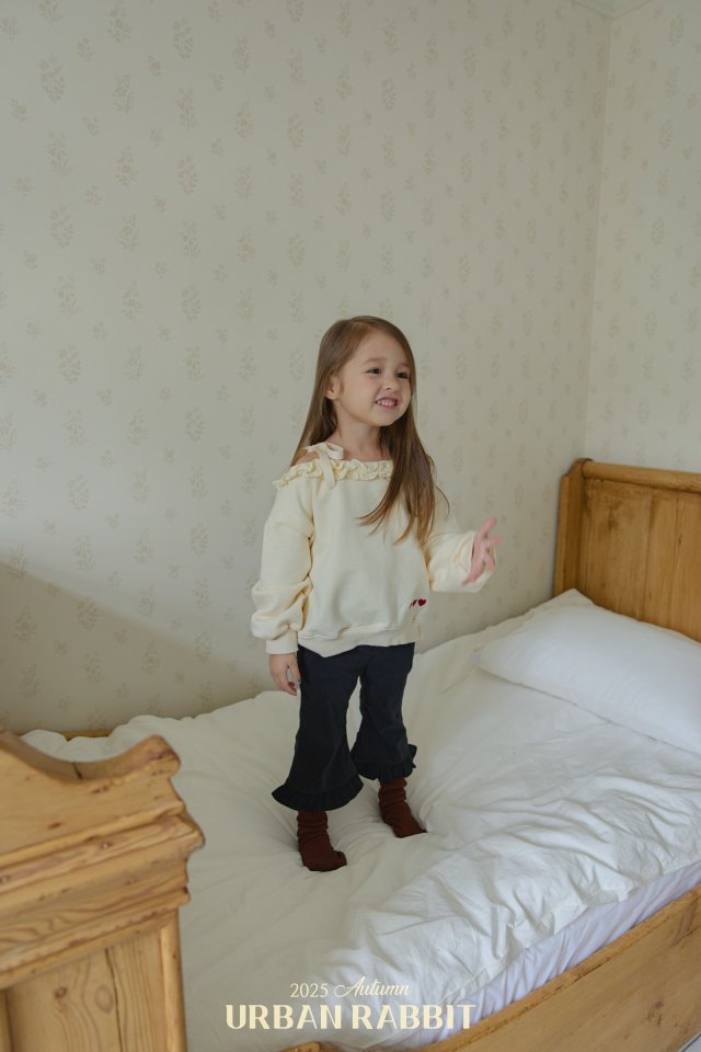 Urban Rabbit - Korean Children Fashion - #kidsstore - Off-shoulder Frill Tee - 10