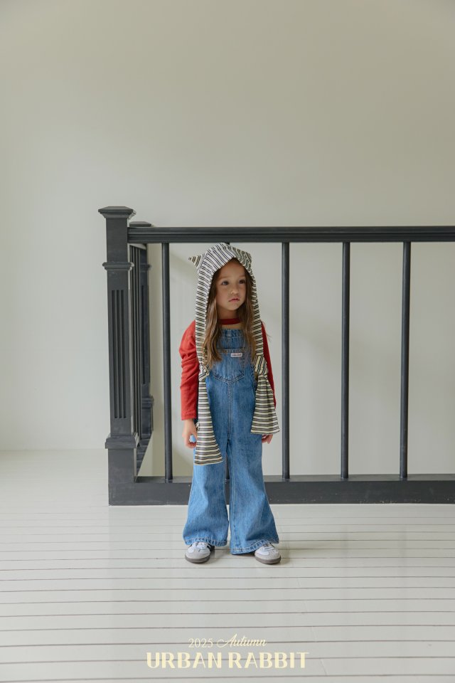 Urban Rabbit - Korean Children Fashion - #littlefashionista - Denim Bootcut Overalls - 3