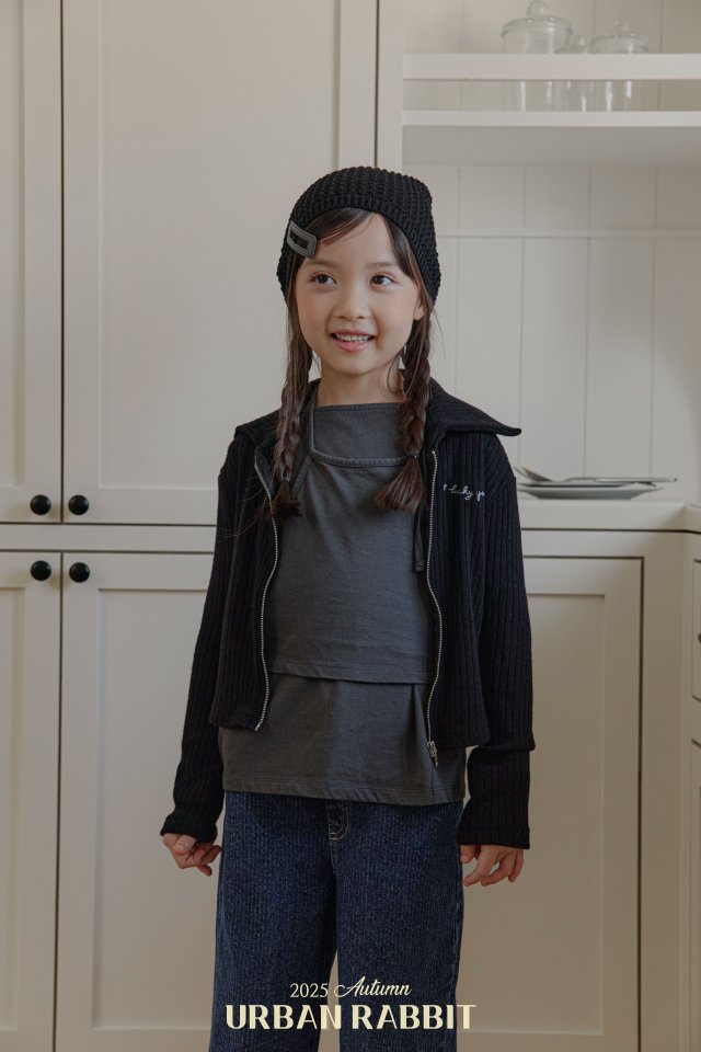 Urban Rabbit - Korean Children Fashion - #magicofchildhood - Wide Ribbed Zip-up - 10