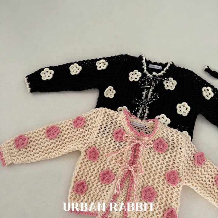 Urban Rabbit - Korean Children Fashion - #minifashionista - Crochet Flower Cardigan - 11