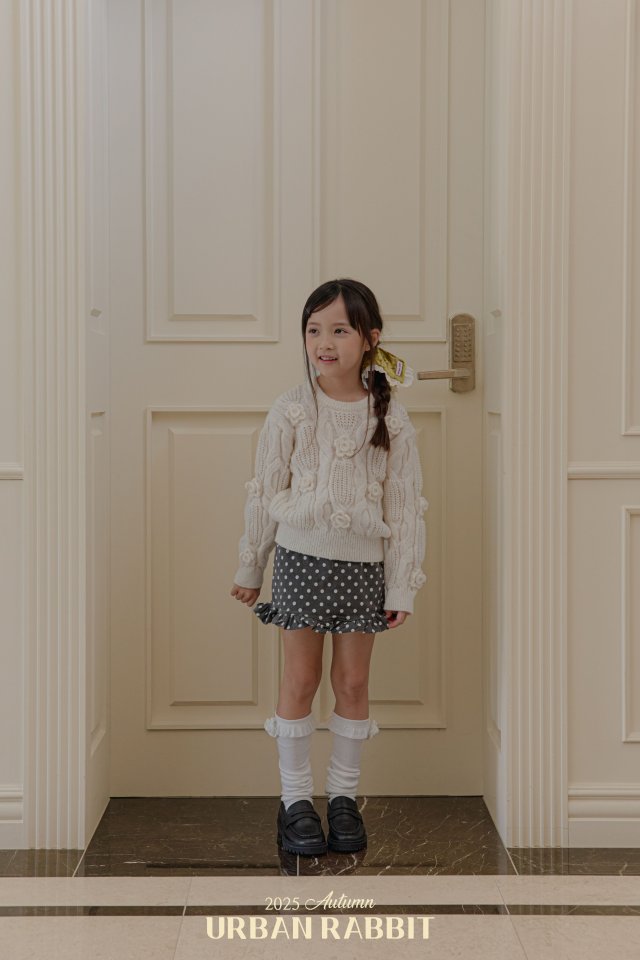 Urban Rabbit - Korean Children Fashion - #stylishchildhood - Round Flower Knit - 5