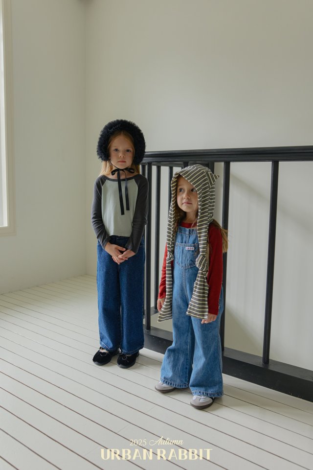 Urban Rabbit - Korean Children Fashion - #todddlerfashion - Denim Bootcut Overalls - 7