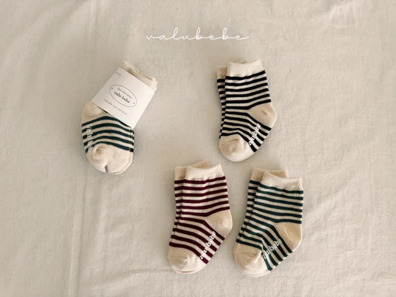 Valu Bebe - Korean Baby Fashion - #smilingbaby - ST Rib Socks (Bebe) - 4