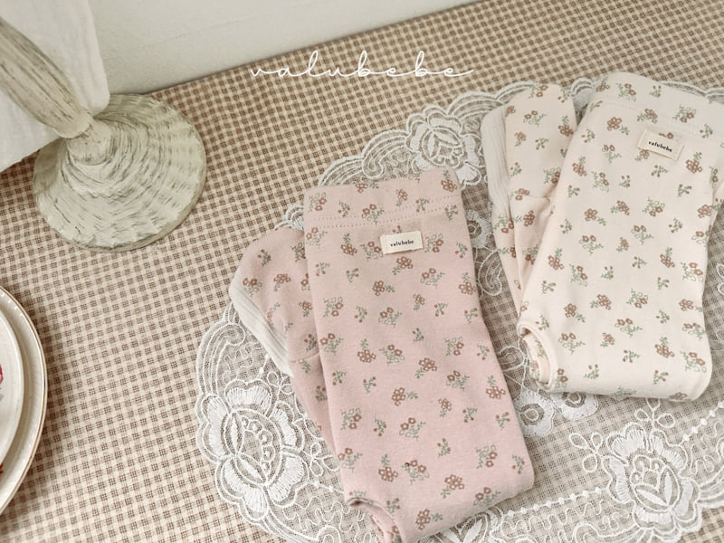 Valu Bebe - Korean Baby Fashion - #babyboutique - Luna Flower Footed Leggings (Bebe) - 9