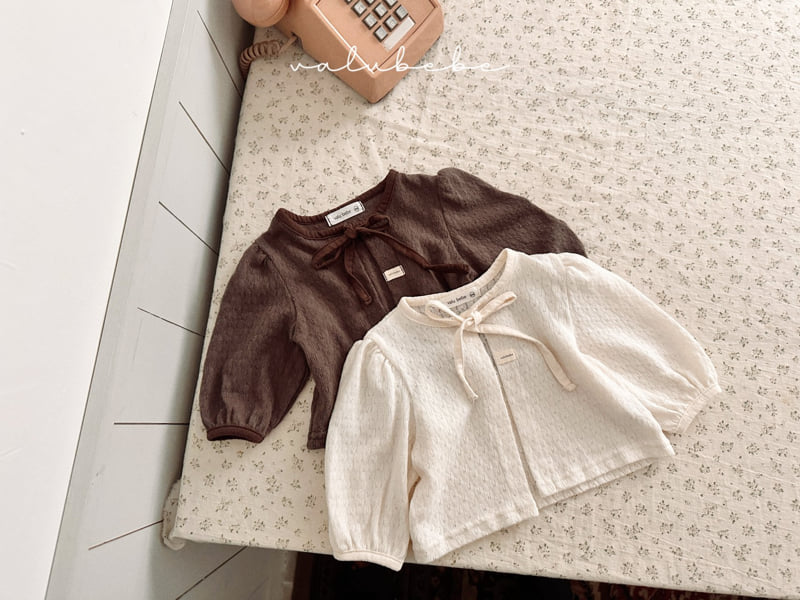 Valu Bebe - Korean Baby Fashion - #babyboutique - Ribbon Knit Cardigan (Bebe)