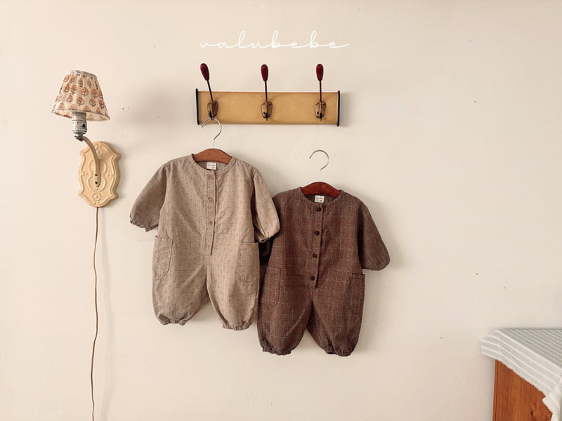 Valu Bebe - Korean Baby Fashion - #babyboutiqueclothing - Warm Check Loose Suit (Bebe)