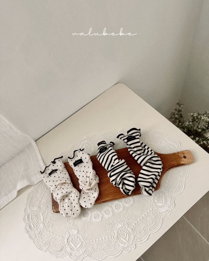 Valu Bebe - Korean Baby Fashion - #babyboutiqueclothing - Collar Roll-Up Socks (Bebe) - 5