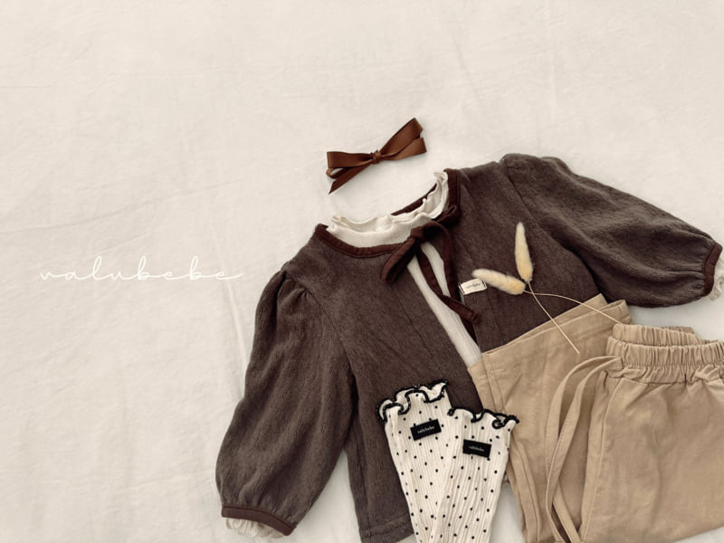 Valu Bebe - Korean Baby Fashion - #babyboutiqueclothing - Ribbon Knit Cardigan (Bebe) - 3