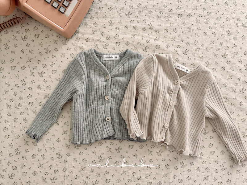 Valu Bebe - Korean Baby Fashion - #babyboutiqueclothing - Moss Ribbed Cardigan (Bebe)