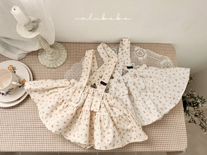 Valu Bebe - Korean Baby Fashion - #babyclothing - Flower Suspender Skirt Bloomer (Bebe) - 2