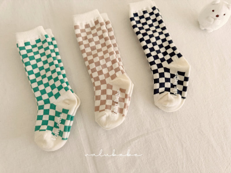 Valu Bebe - Korean Baby Fashion - #babyfashion - Check Board Socks (Bebe)
