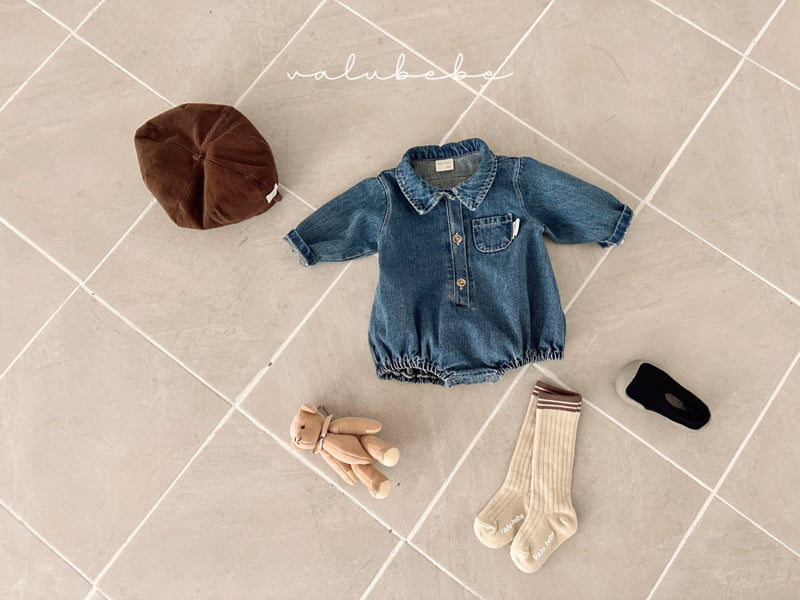Valu Bebe - Korean Baby Fashion - #babyclothing - Toto Denim Suit (Bebe) - 4