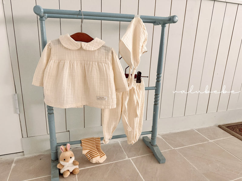 Valu Bebe - Korean Baby Fashion - #babyfashion - Natural Round Blouse (Bebe) - 3
